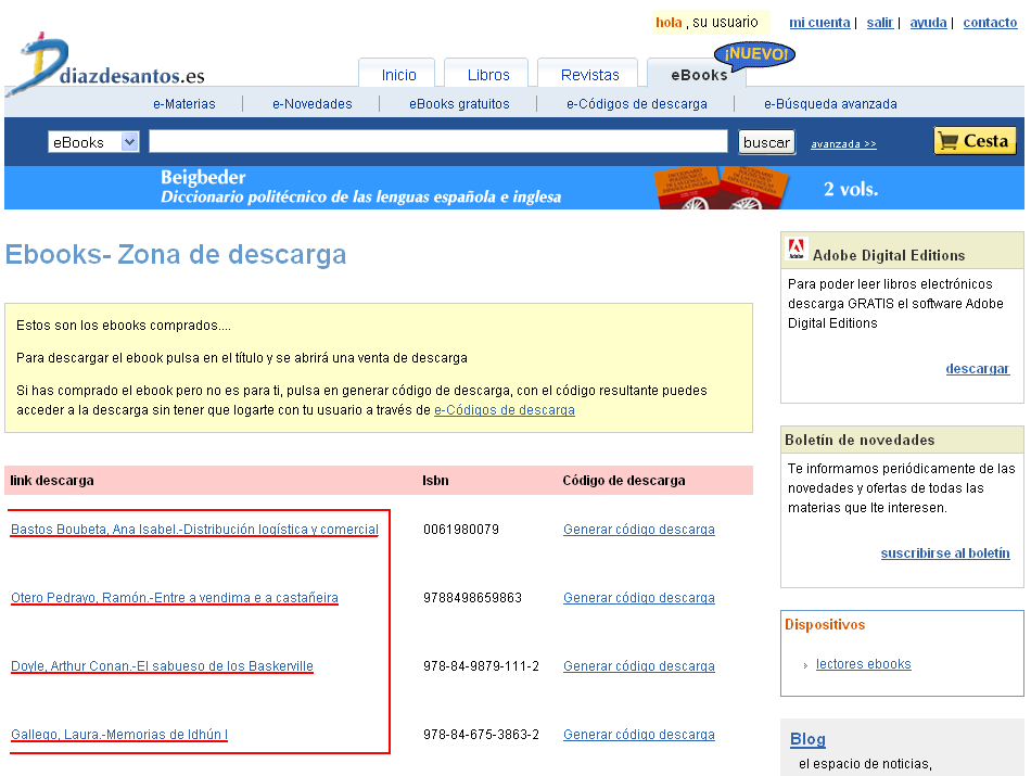 Seleccione los ttulos de su inters